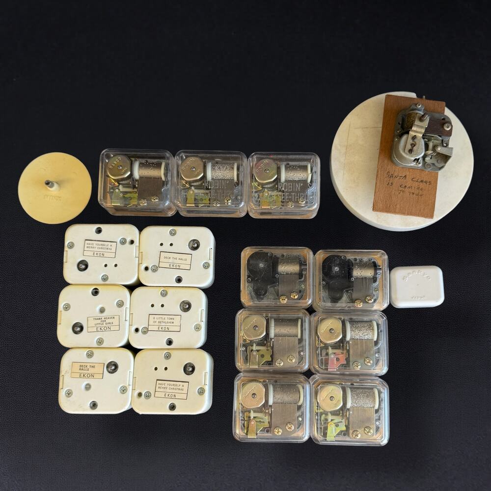 Vintage Music Box Movement Lot 17 Sankyo Enko Robin Narco Wind Up Untested